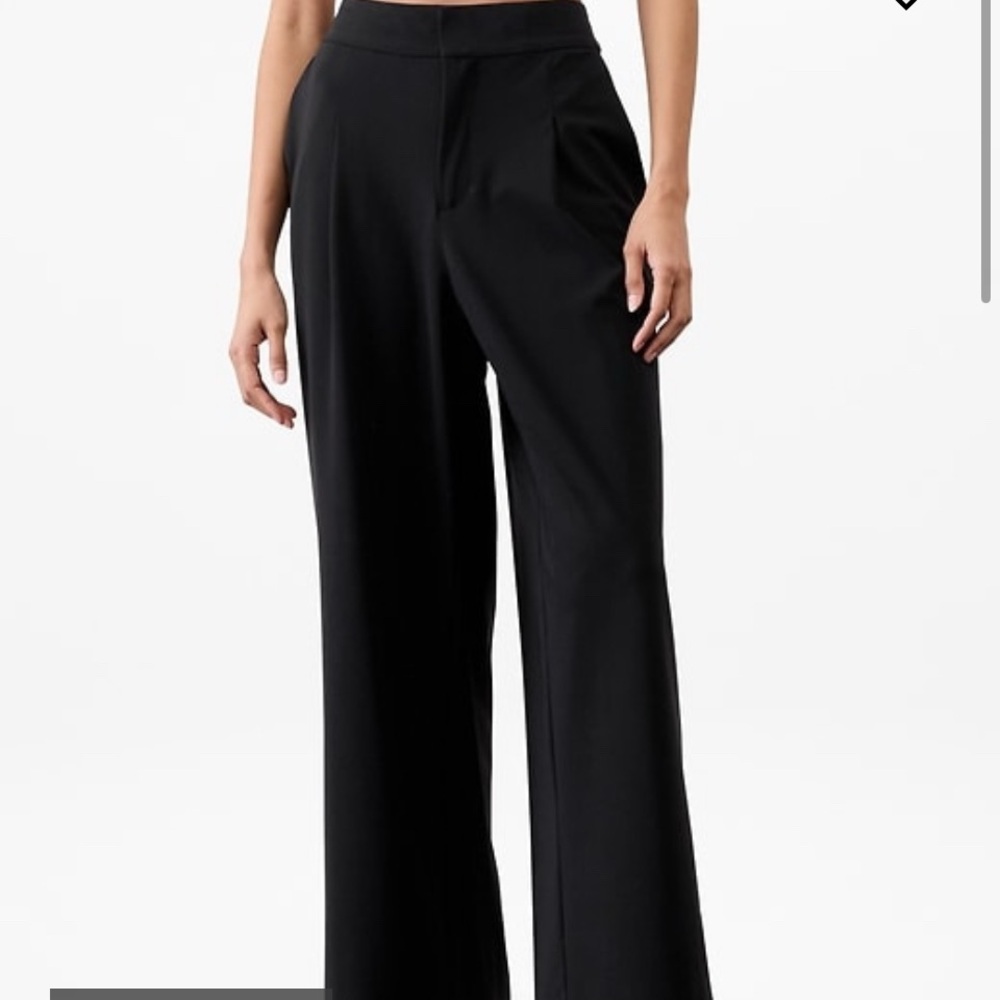 Athleta Black Wide-Leg Dress Pants